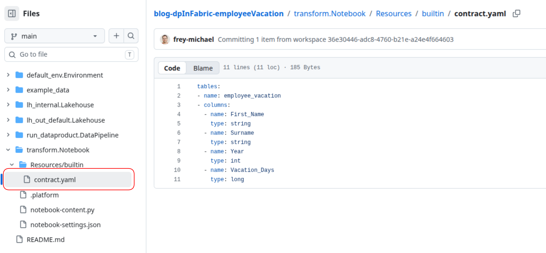 Contract File in Repository